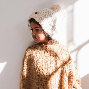 Шапка-бини Mrs. Ertha "Vanilla", ванильная